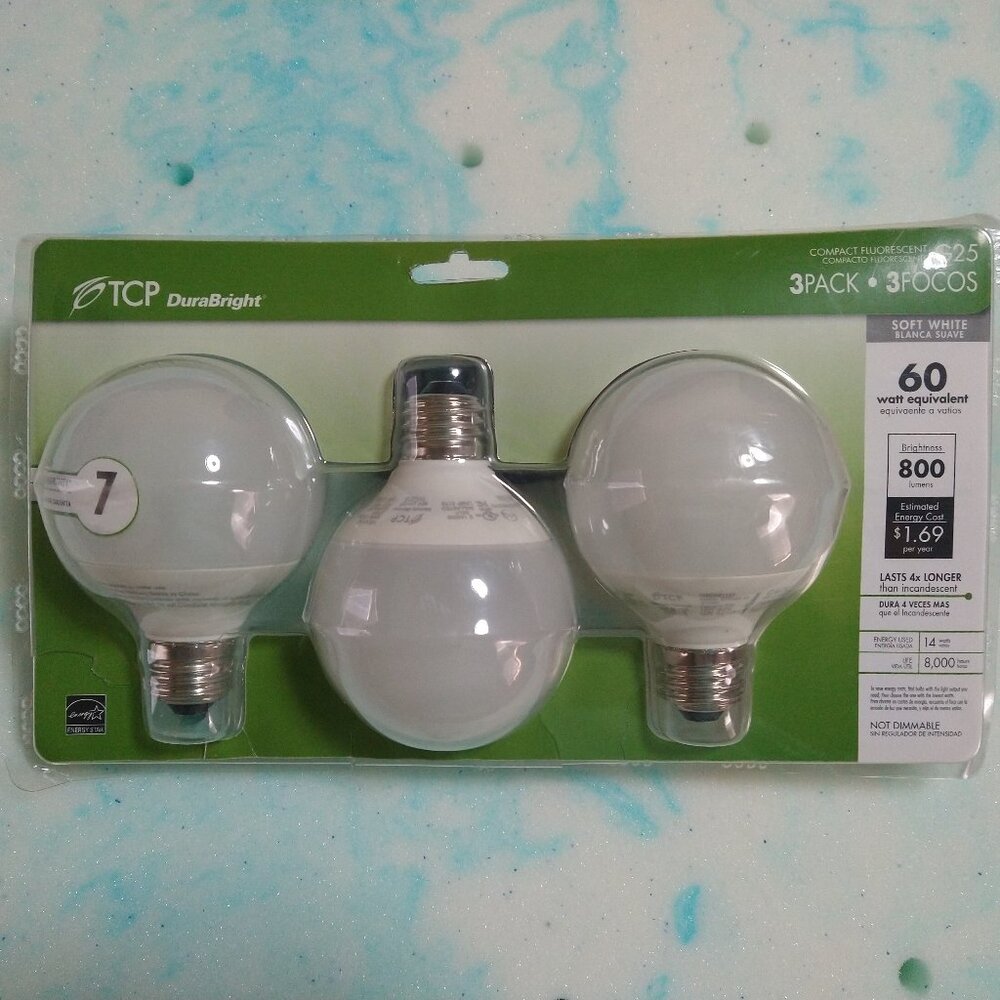 TCP DuraBright G25 14 watts 800 lumens Soft White